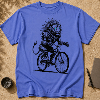 Camiseta de león robot en bicicleta, Regalo ciclista Cyberpunk