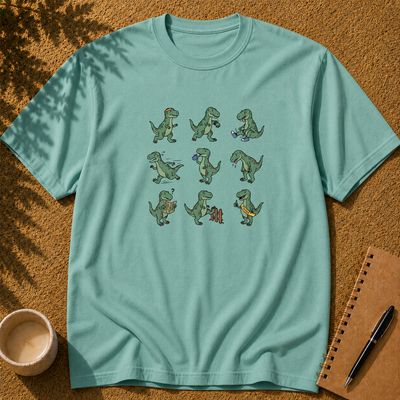 Funny Running Dinosaur T-Shirt - T Rex Dino Run