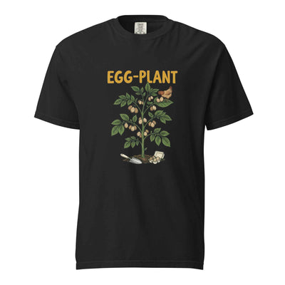 Egg-plant pun shirt, garden humor