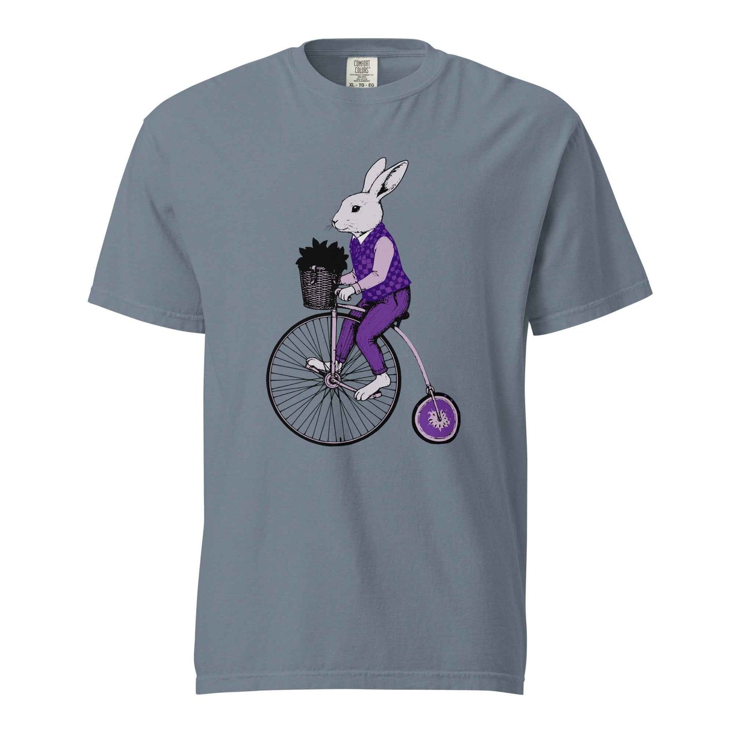 Vintage Bunny Bicycle T-Shirt — Rabbit on Penny Farthing