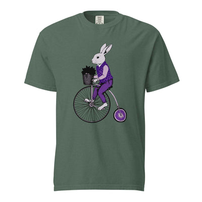 Vintage Bunny Bicycle T-Shirt — Rabbit on Penny Farthing
