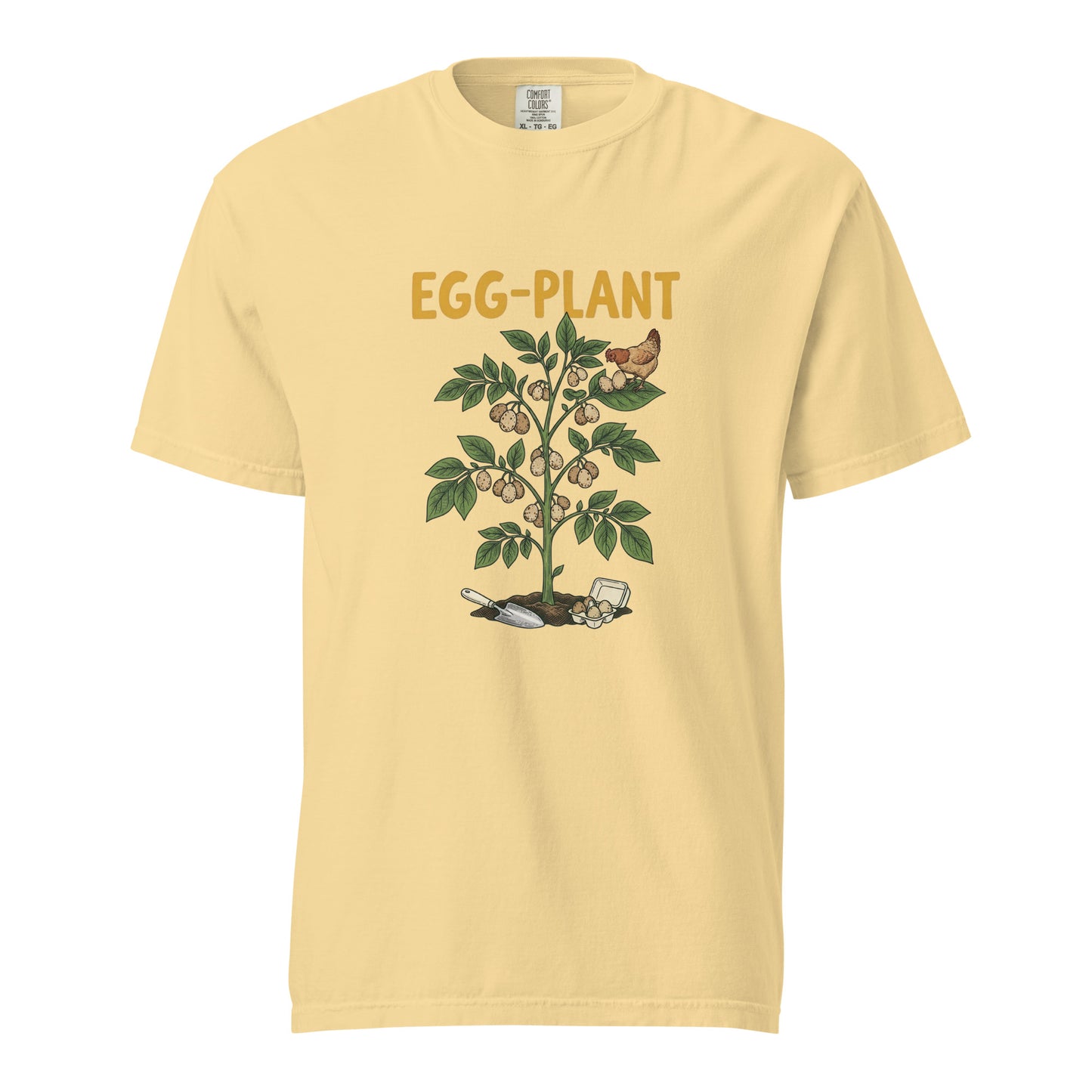 Butter yellow Egg-plant pun shirt garden humor graphic - funny eggplant lover tee