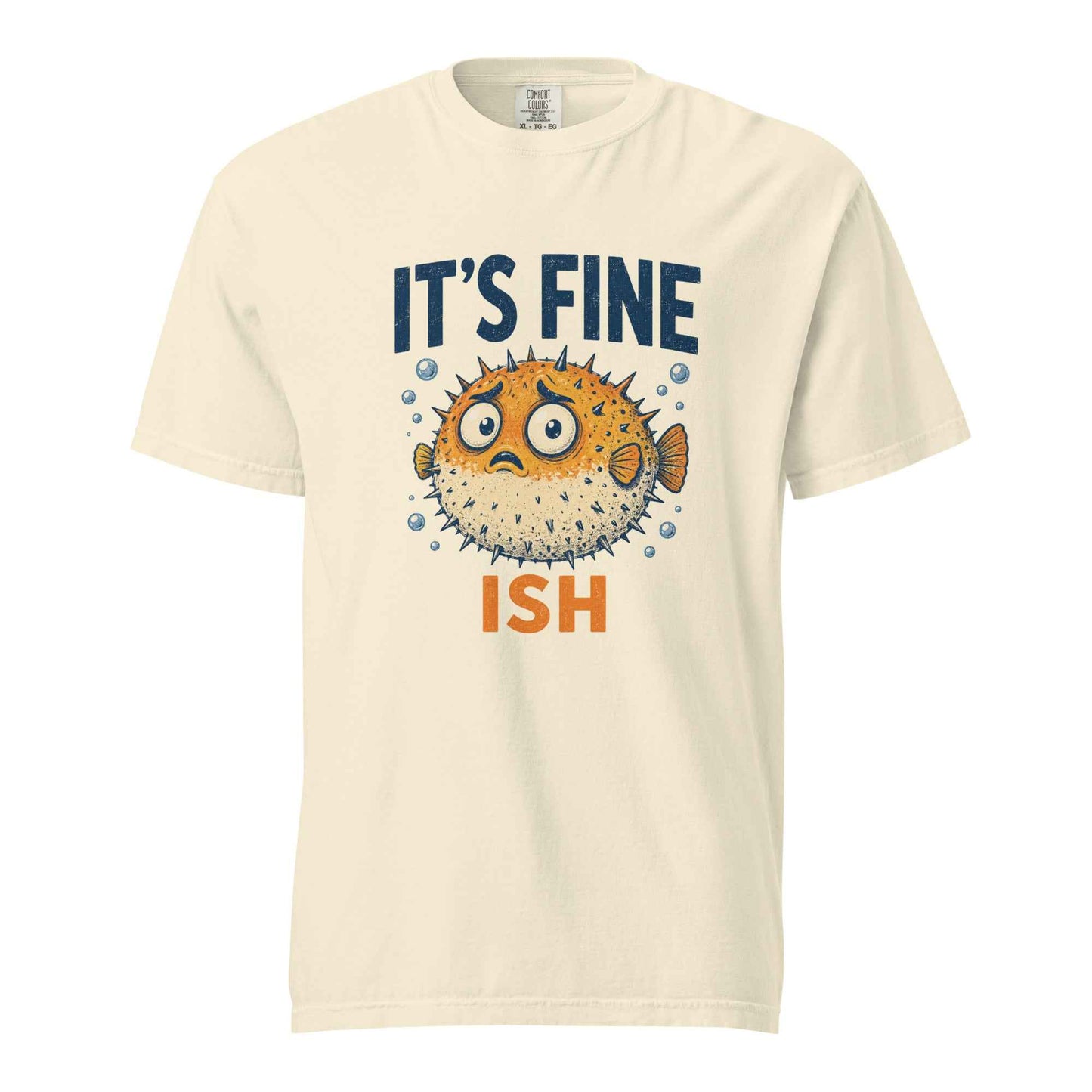 Funny Pufferfish T-Shirt | It’s Fine-ish Burnout Tee