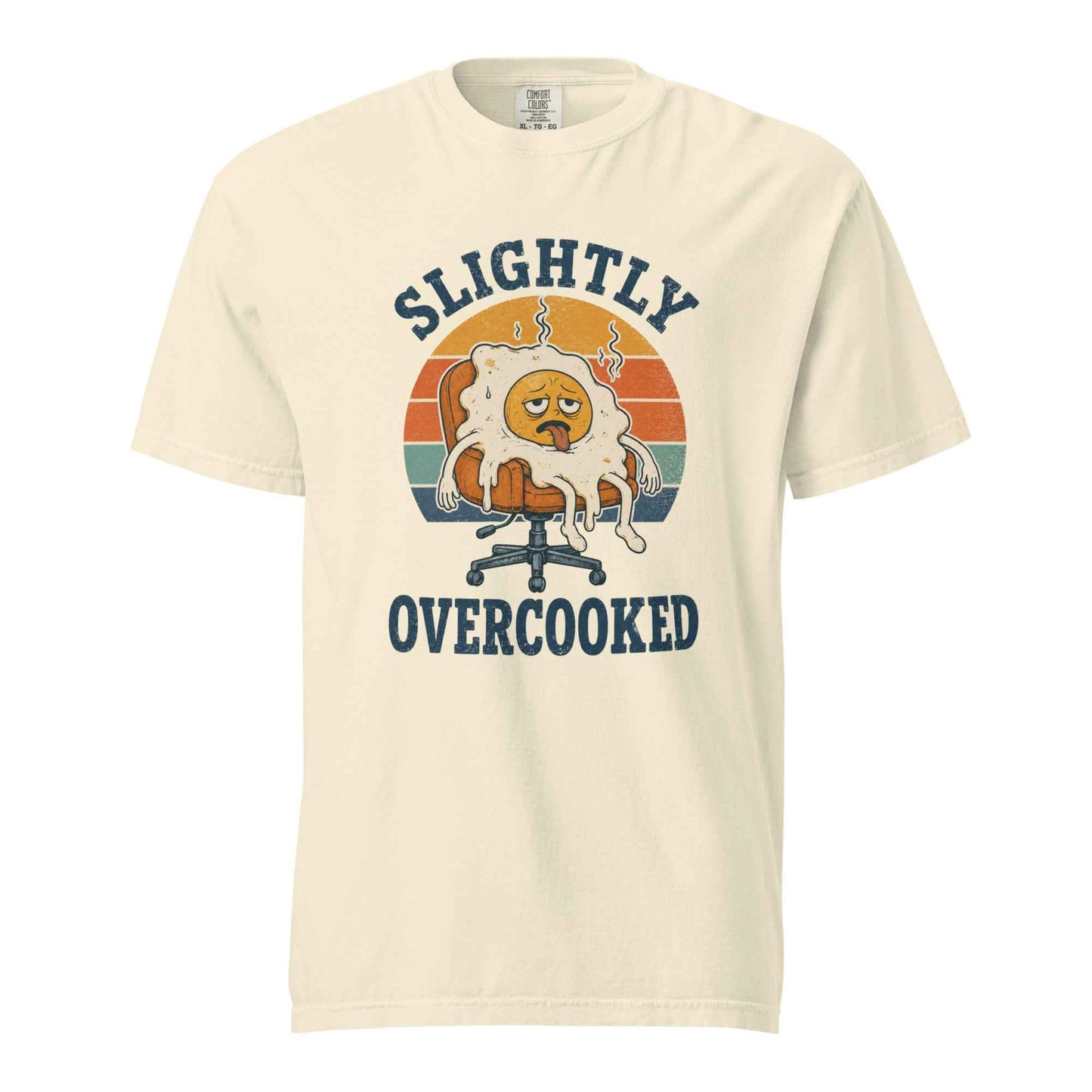 Funny Fried Egg Burnout T-Shirt, Slightly Overcooked Tee
