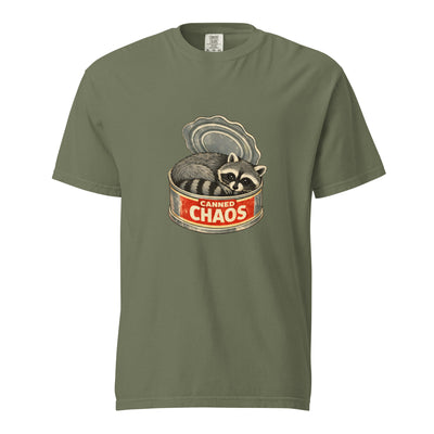 Moss green Raccoon funny trashed panda graphic t-shirt - funny trash panda raccoon tee