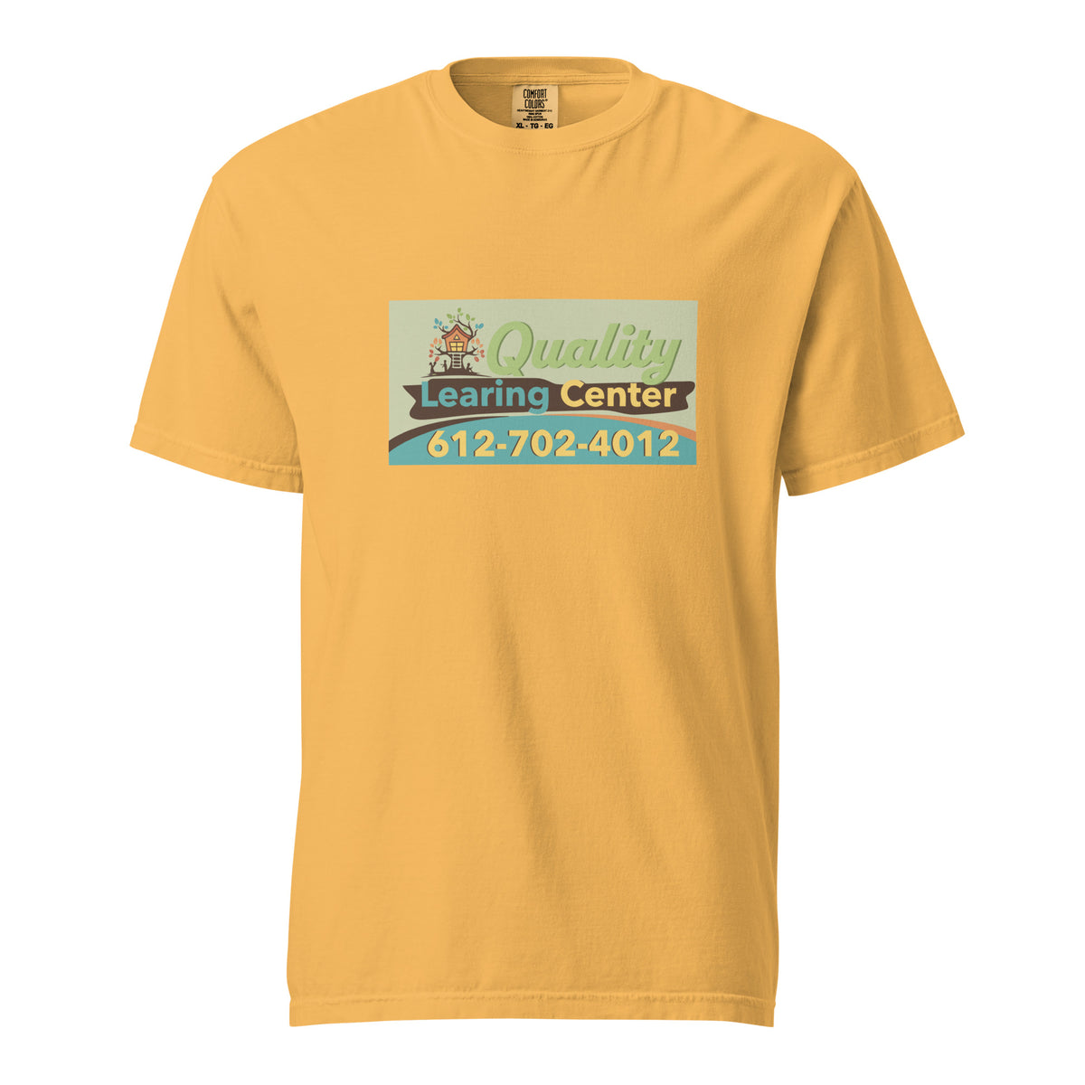 Mustard yellow Original Minnesota meme Quality Learing Center graphic t-shirt - minnesota meme troll face tee