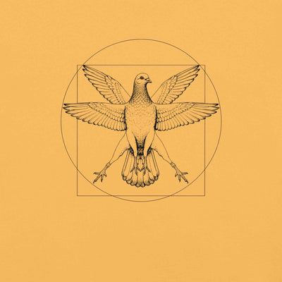 Vitruvian Pigeon T-Shirt, Leonardo Da Vinci Inspired Graphic