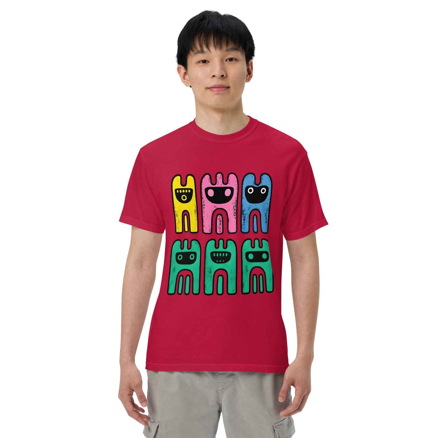 Unisex Garment-Dyed Heavyweight Comfort Colors T-Shirt, Abstract Octopus Tee, Radiant Art T-shirt