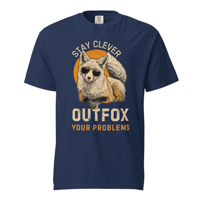 Vintage Fox T-Shirt: Stay Clever, Outfox Your Problems, Comfort Colors Graphic Tee
