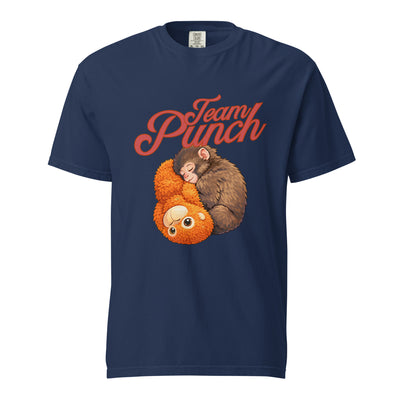Navy Heart of Punch Team Punch vintage baby macaque tee - punch monkey fan club shirt