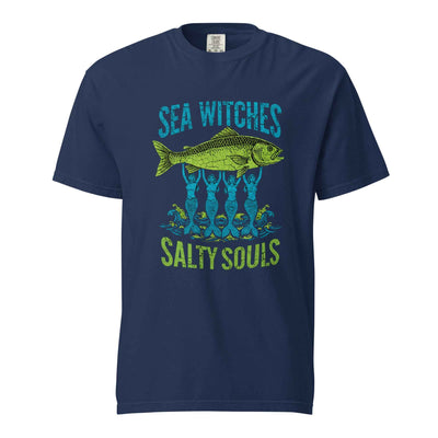 Sea Witches and Salty Souls Graphic T-Shirt True Navy