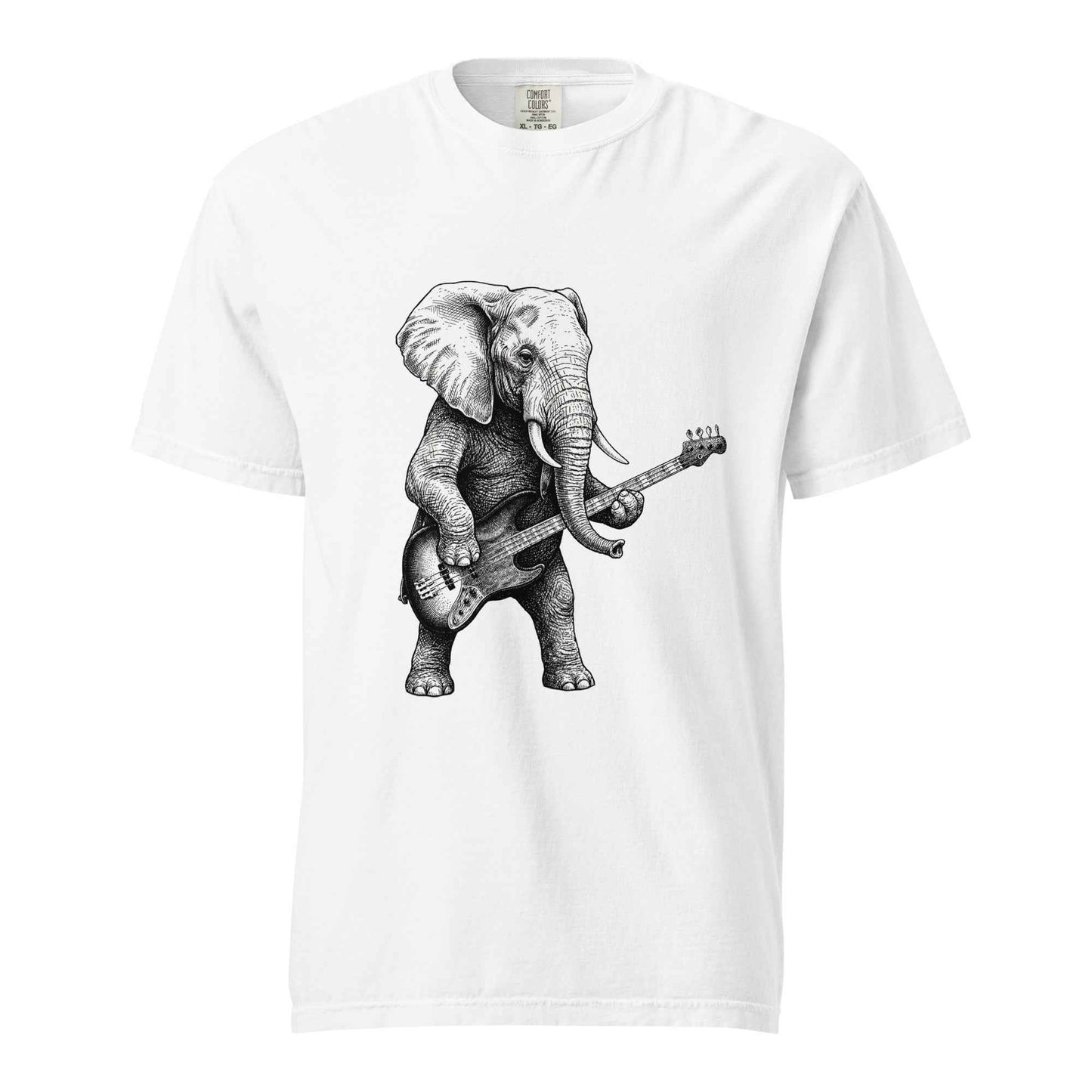 "The Heavy Rhythm" Elephant Bassist Graphic T-shirt