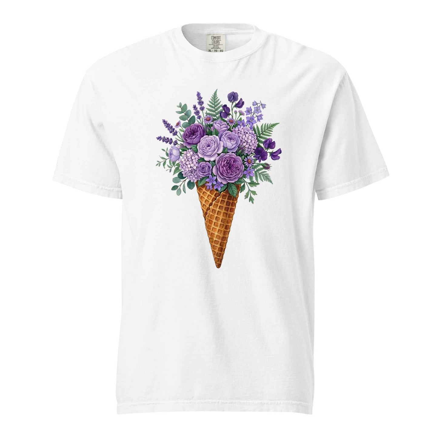 Floral Ice Cream Cone T-Shirt