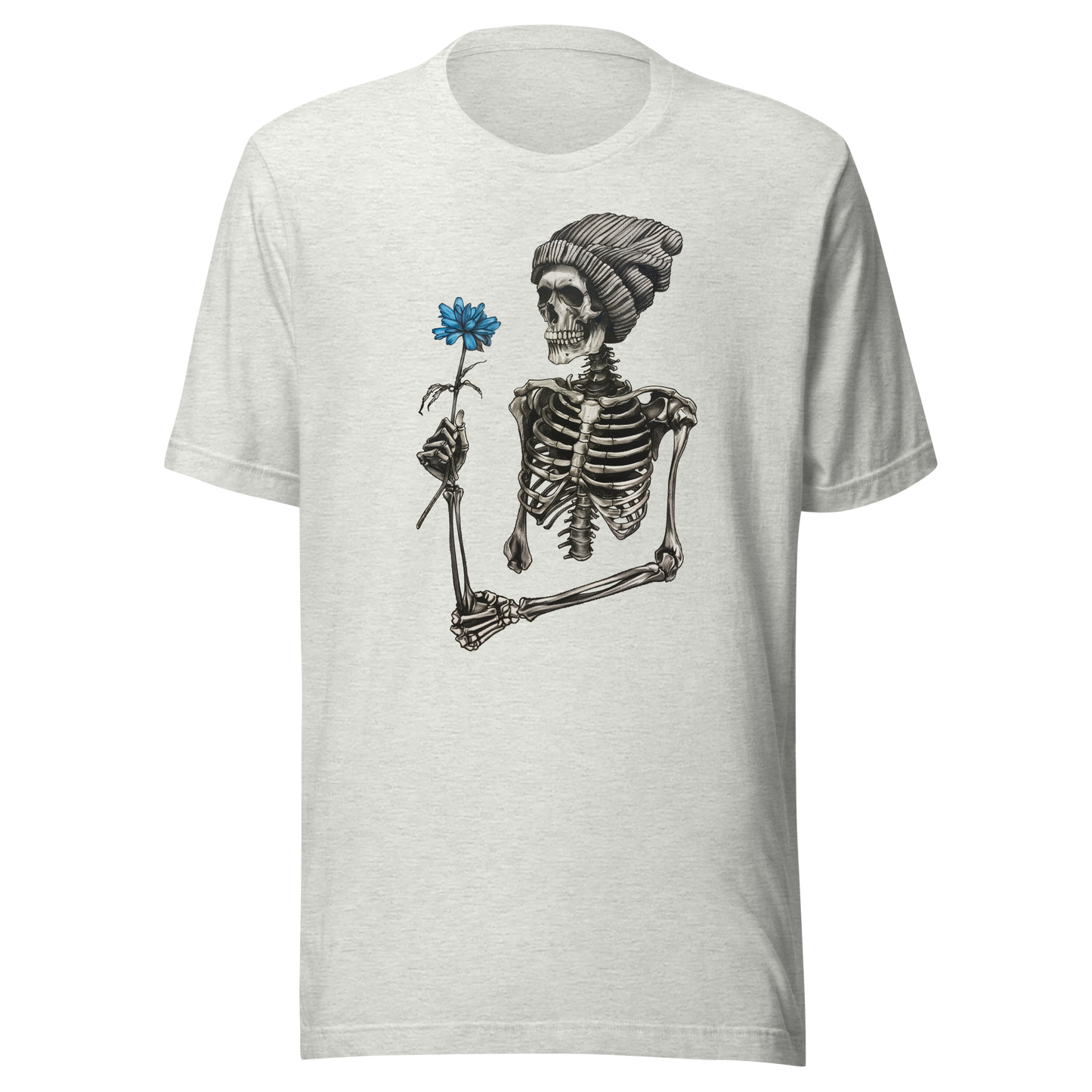 Unisex t-shirt "Floral Skeleton Chic"