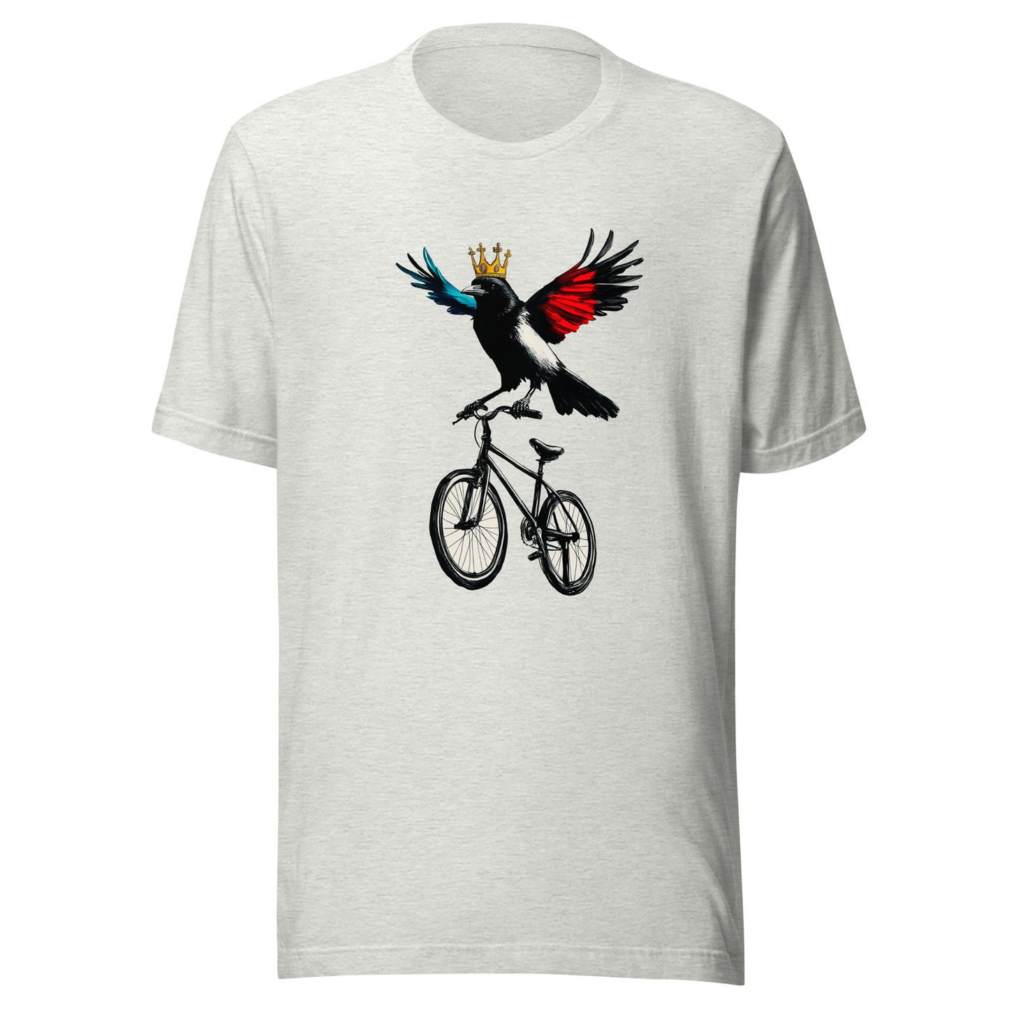 Unisex t-shirt "Courageous Crow on Wheels"