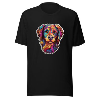 Unisex t-shirt "Kaleidoscopic Canine: A Spectrum of Colors" - Radiant Art of Radiant Group