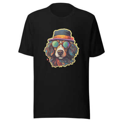 Unisex t-shirt "Cool Canine Capers: Suave Dog with Sunglasses" - Radiant Art of Radiant Group