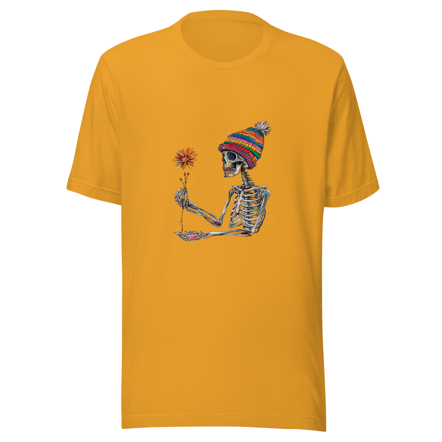 Unisex t-shirt "Skeleton Flower Power"