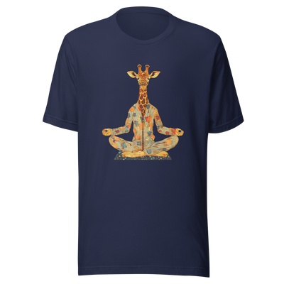 Unisex t-shirt Zen Safari: Meditating Giraffe - Radiant Art of Radiant Group