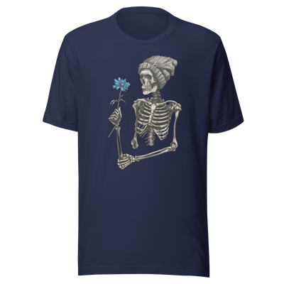 Unisex t-shirt "Floral Skeleton Chic" - Radiant Art of Radiant Group