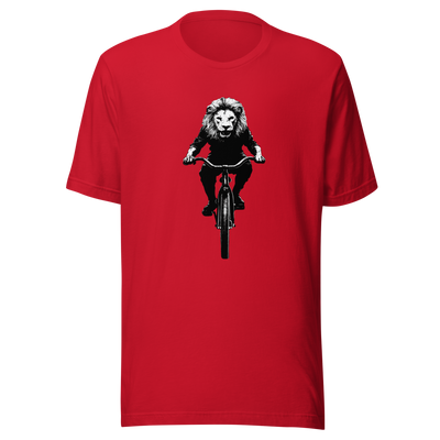 Unisex t-shirt "Lion on the bicycle" - Radiant Art of Radiant Group