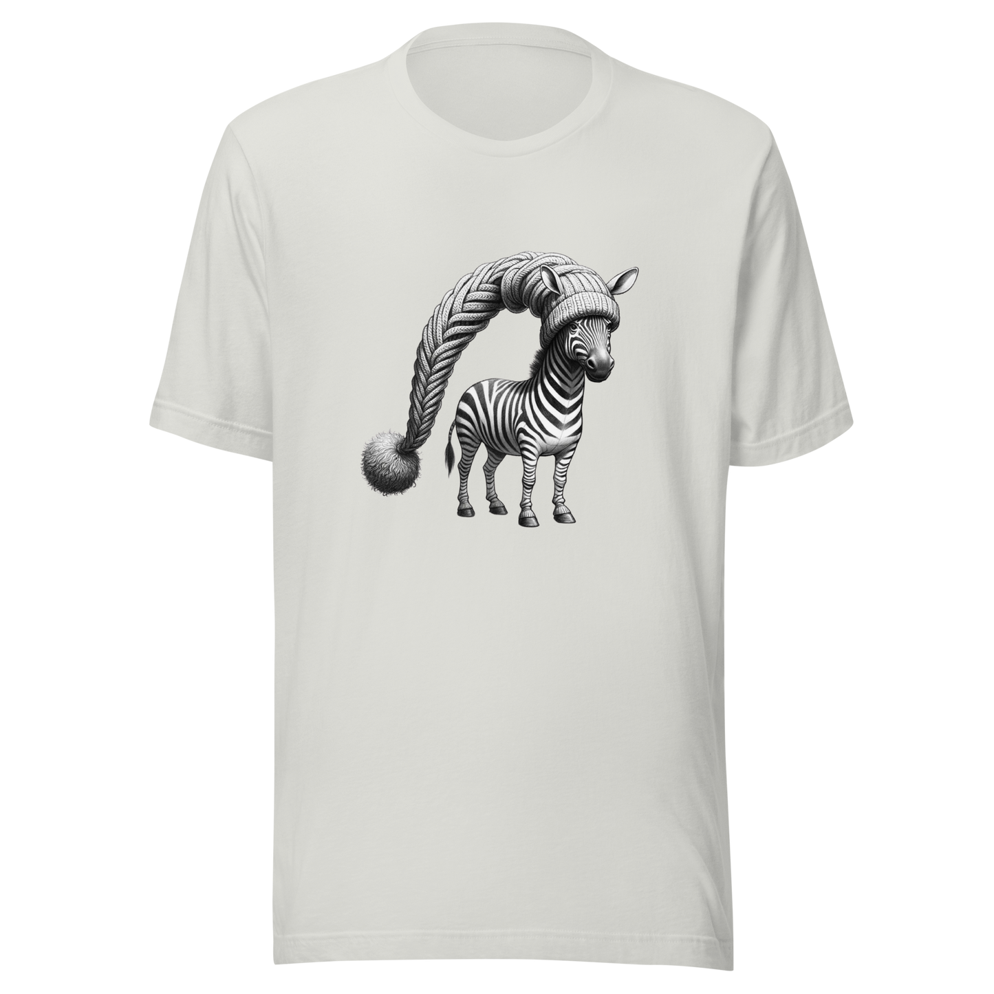 Unisex t-shirt of funny zebra