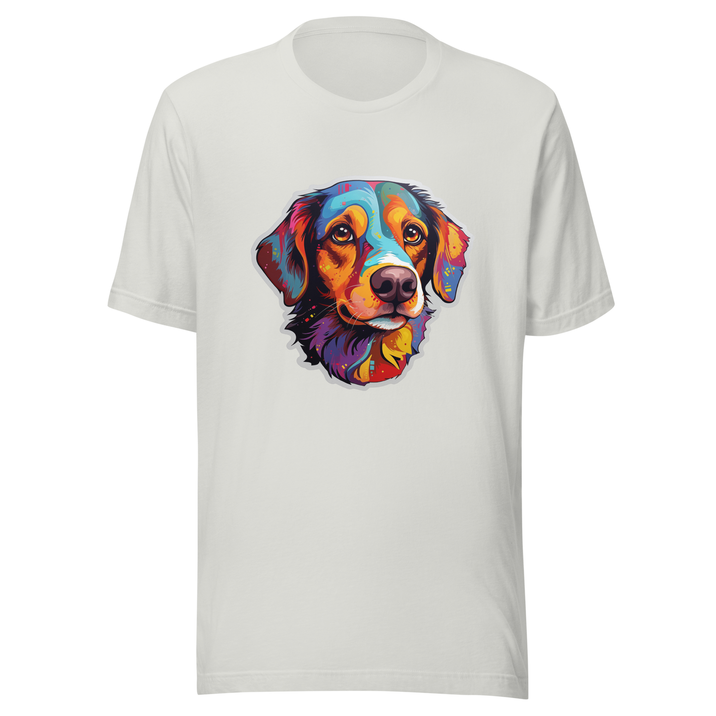 Unisex t-shirt "Colorful Companion: Warm-Toned Dog Portrait"