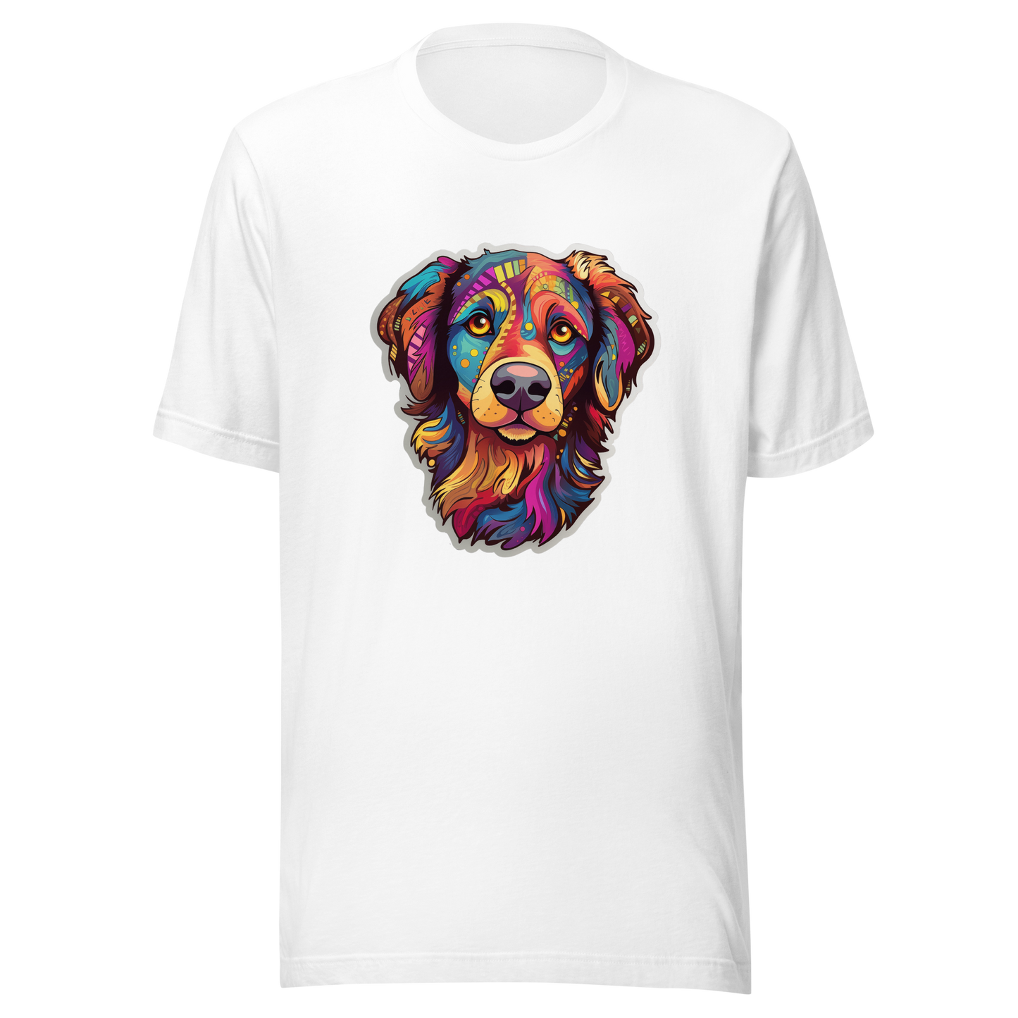 Unisex t-shirt "Kaleidoscopic Canine: A Spectrum of Colors"