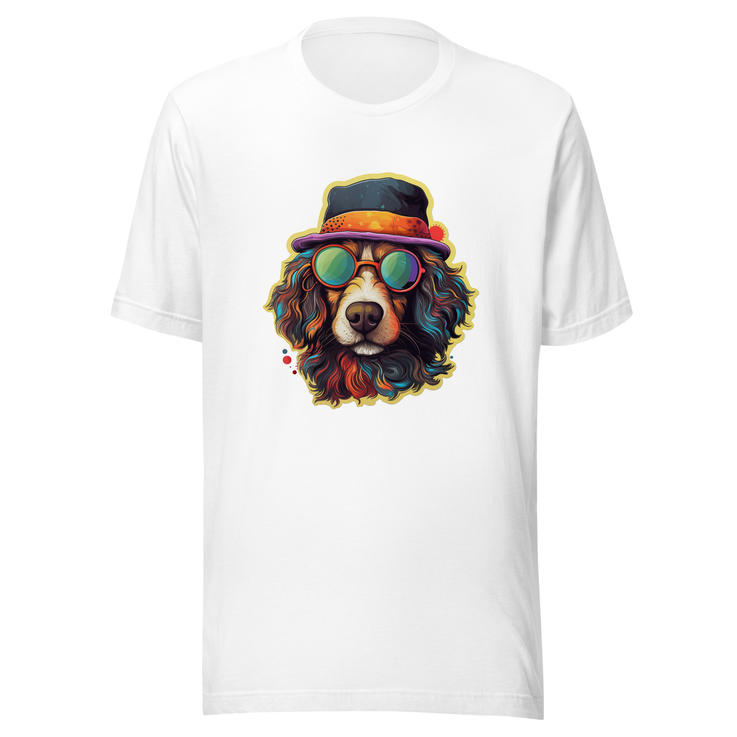 Unisex t-shirt "Cool Canine Capers: Suave Dog with Sunglasses"
