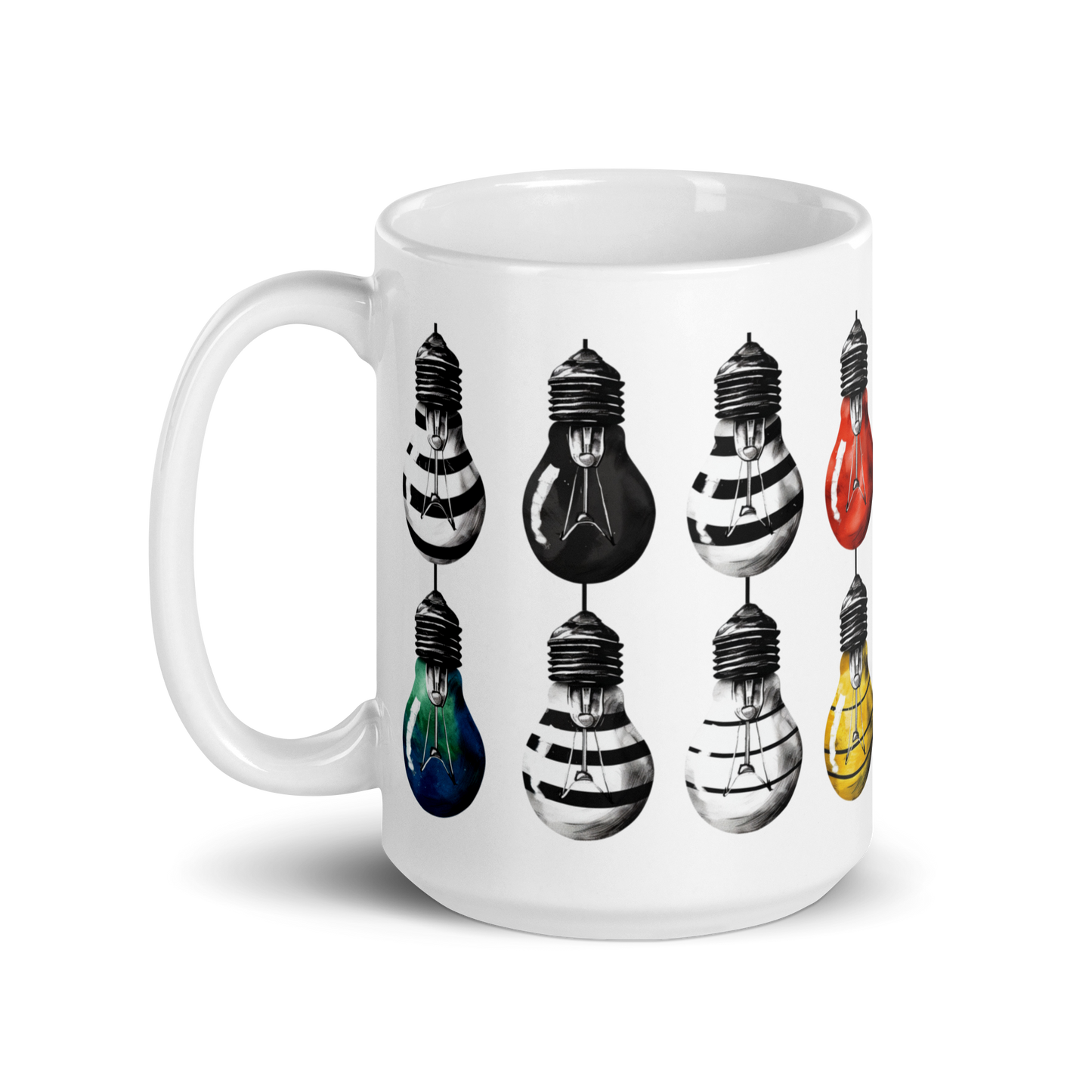 White glossy mug Illuminating Ideas - Radiant Art of Radiant Group