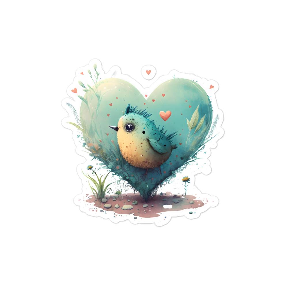 Bubble-free stickers, bird in the heart - Radiant Art of Radiant Group