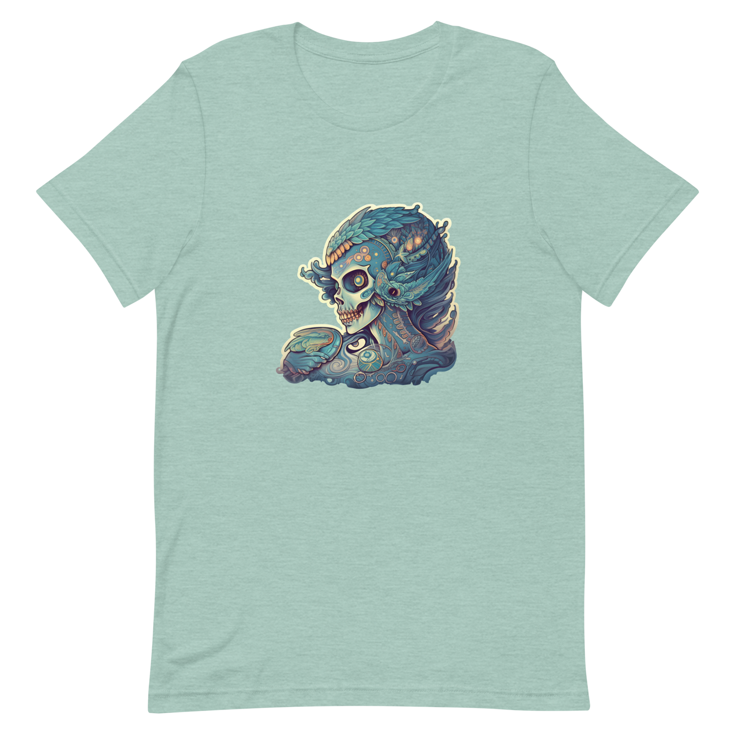 Unisex t-shirt for Halloween with female skull