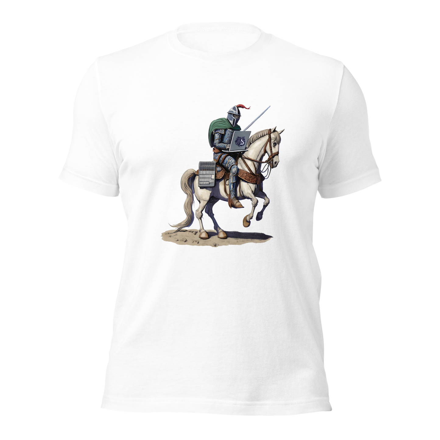 Unisex t-shirt with knight-programmer