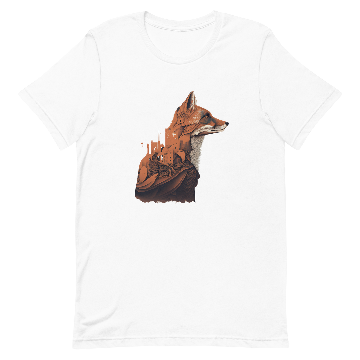 Unisex t-shirt with fox in urban style