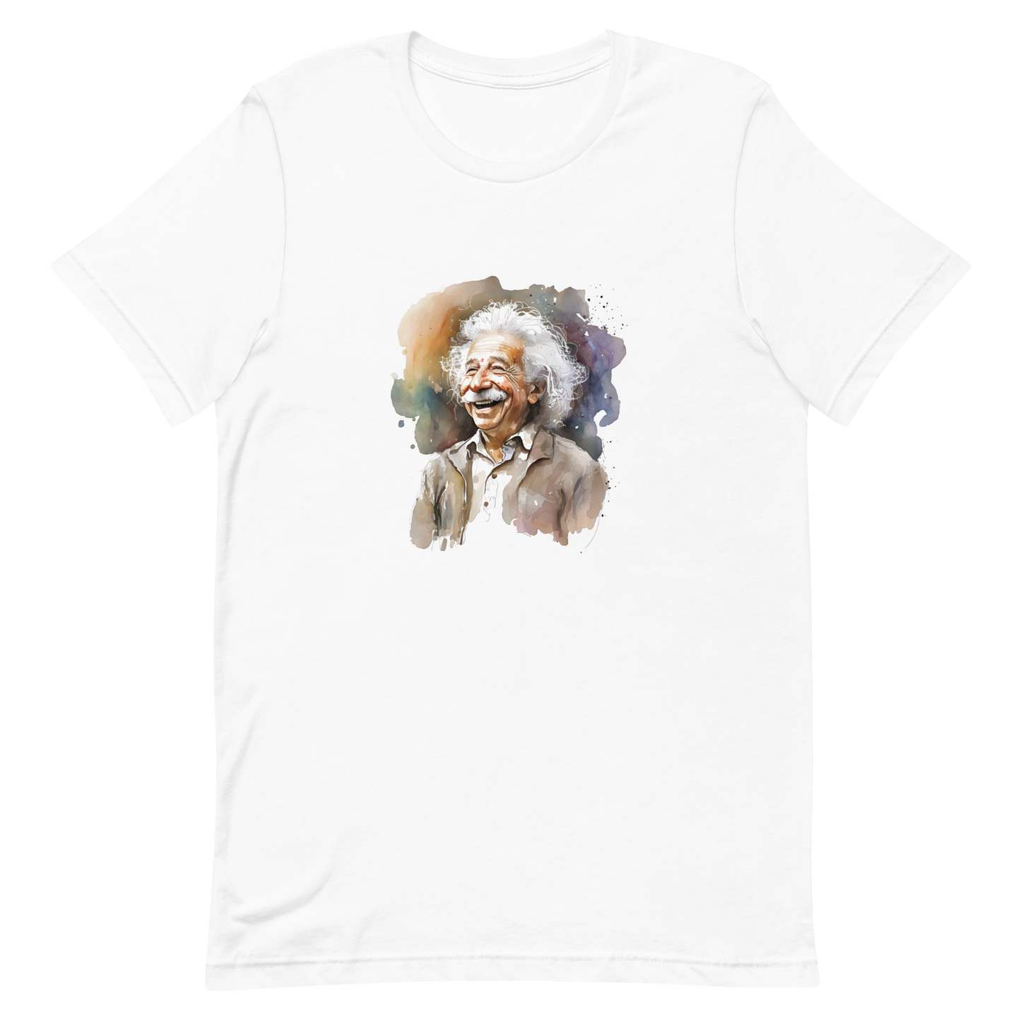 Unisex t-shirt with laughing Einstein