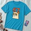 67 Grumpy Cat Meme Shirt | Unisex Trendy Graphic Tee - Aqua unfolded t-shirt mockup