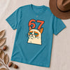 67 Grumpy Cat Meme Shirt | Unisex Trendy Graphic Tee - Aqua unfolded t-shirt mockup