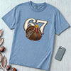 67 Turkey T-Shirt, Funny Six Seven Meme Tee, Thanksgiving time - Washed Denim unfolded t-shirt mockup