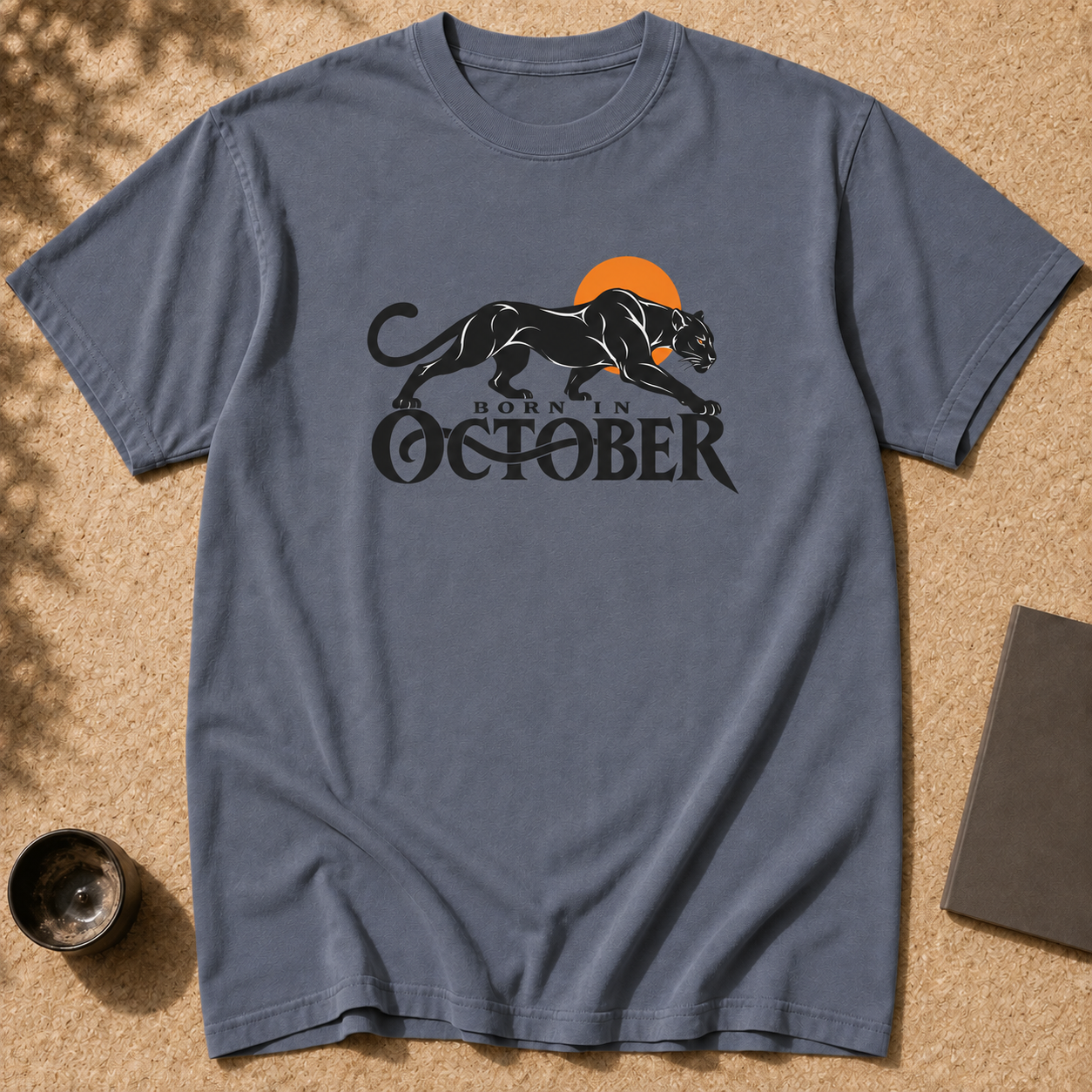 Born In October Panther T-Shirt, birthday Tee