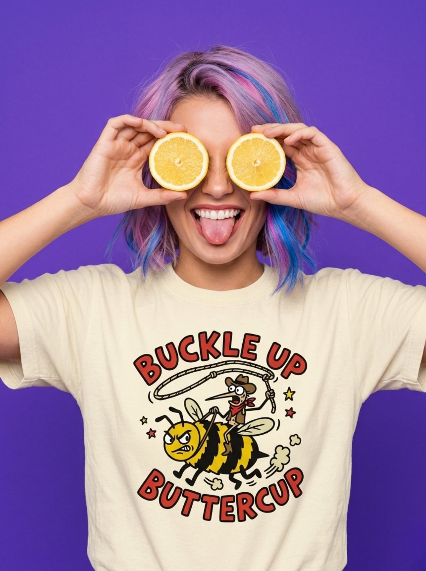 Buckle Up Buttercup T-Shirt, Funny Cowboy Bee