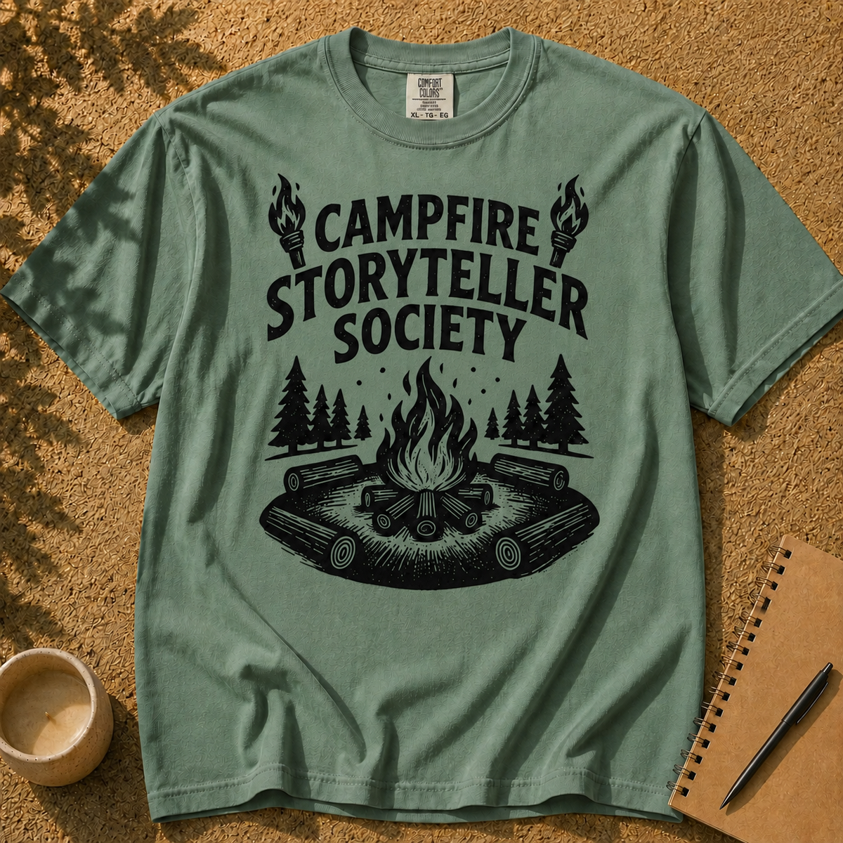 Campfire Storyteller Society T-Shirt, Camping Tee