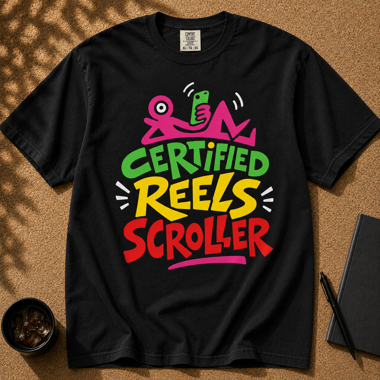 Certified Reels Scroller T-Shirt, Doomscroll Humor