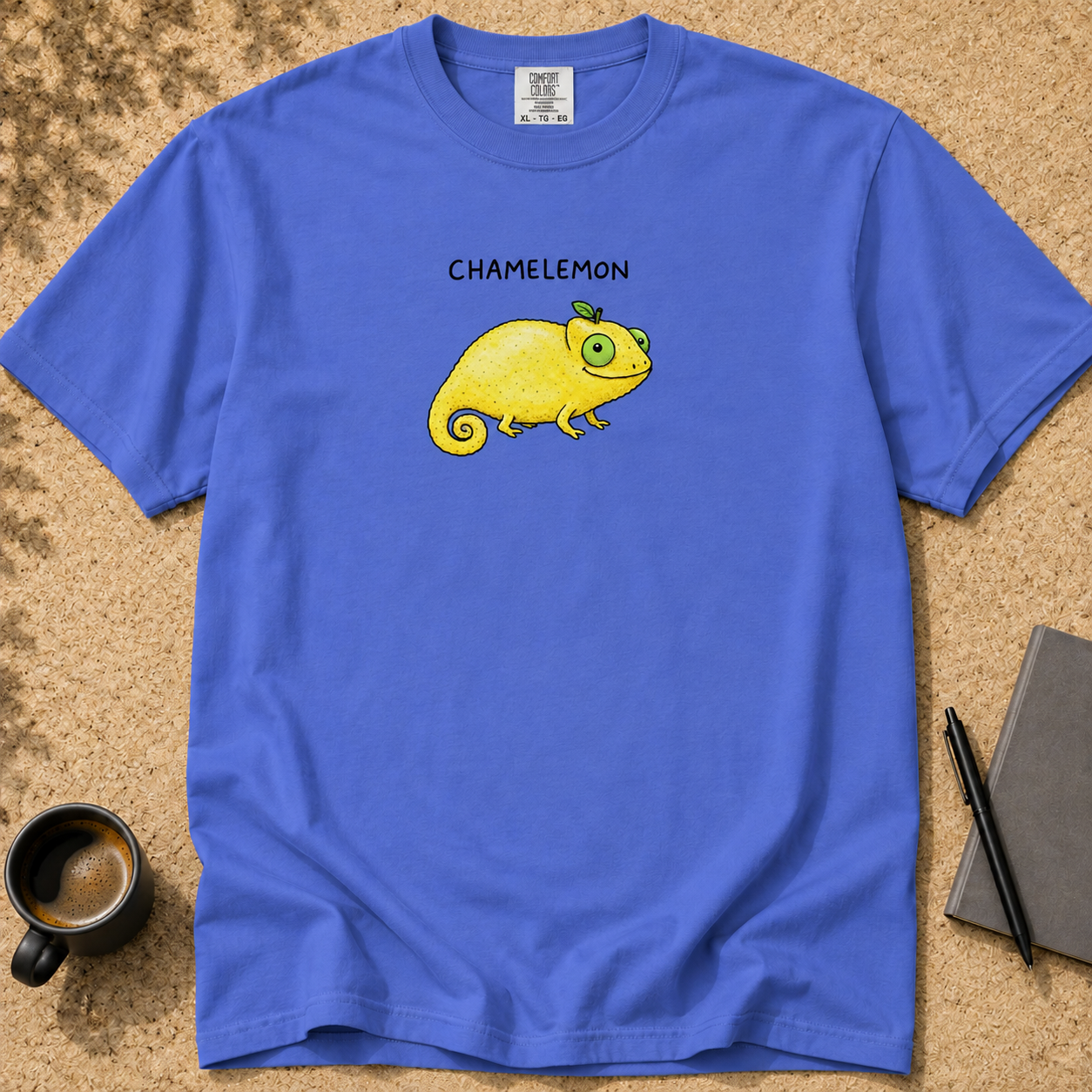 Camiseta con juego de palabras de frutas Chamelemon, divertido camaleón limón