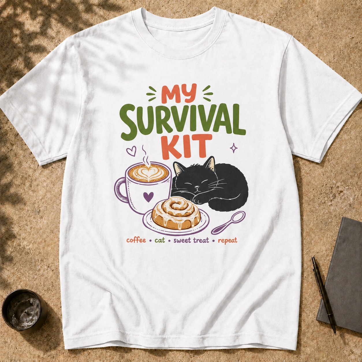My Survival Kit Coffee Cat Sweet Treat T-Shirt