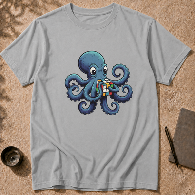Octopus Solving Rubik's Cube T-Shirt, Funny Nerdy Shirt