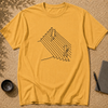 Minimalist Cat T-Shirt, Funny Stairs Line Art Tee
