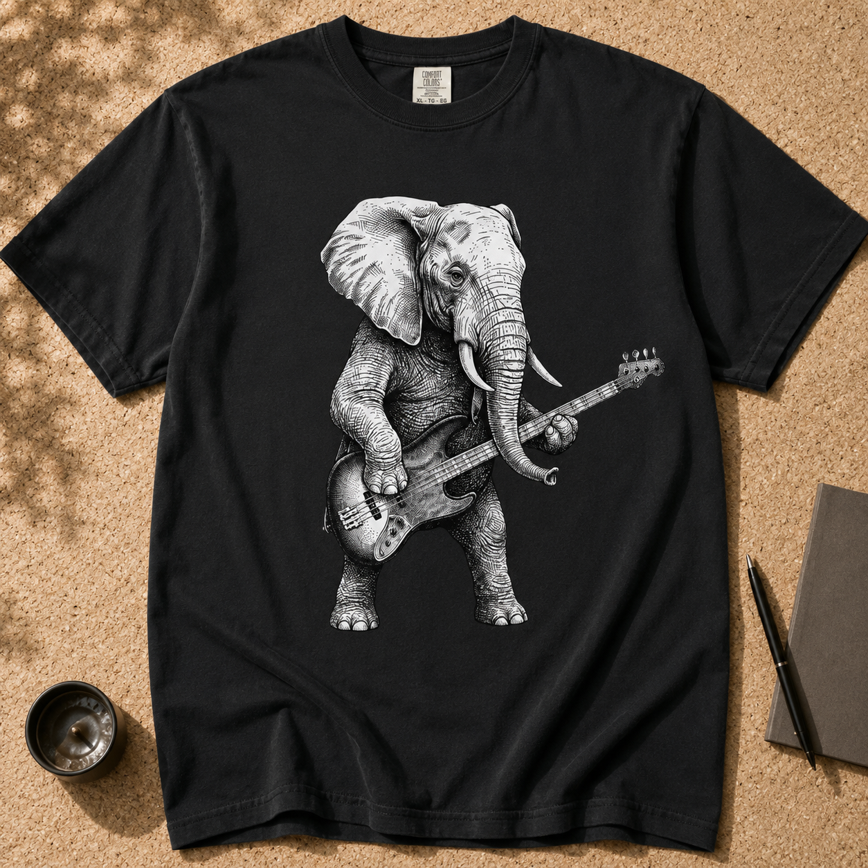 T-Shirt "The Heavy Rhythm" Elefanten-Bassist