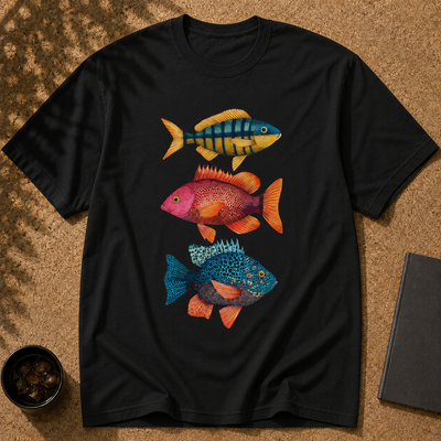 Colorful Tropical Fish Graphic T-Shirt for Ocean Lovers