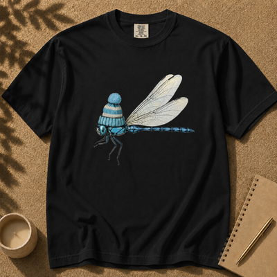 Dragonfly in a Beanie T-Shirt