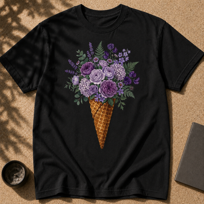 Floral Ice Cream Cone T-Shirt